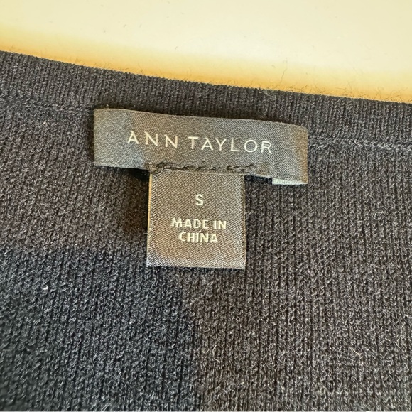 Ann Taylor Black Knit Sweater Dress With Bell Sleeves - Picture 9 of 10